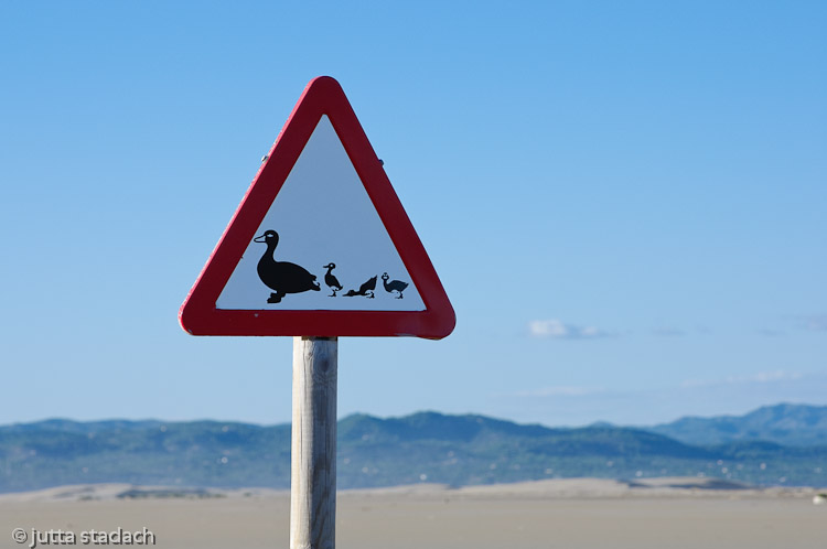 Ebrodelta - Verkehrsschild am Punta del Fangar