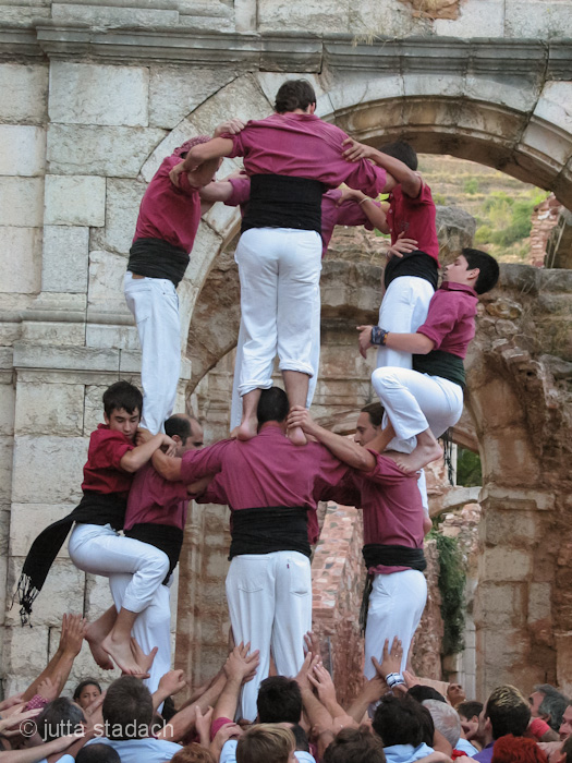 Castells, Xiquets, Menschentürme in Scala Dei